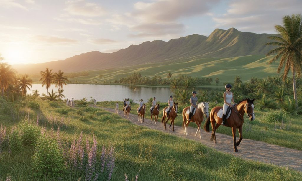 découvrez la ferme équestre du grand étang à la réunion : balades à cheval dans un cadre naturel exceptionnel, adaptées à tous les niveaux. partez à l’aventure et explorez de magnifiques paysages à dos de cheval.