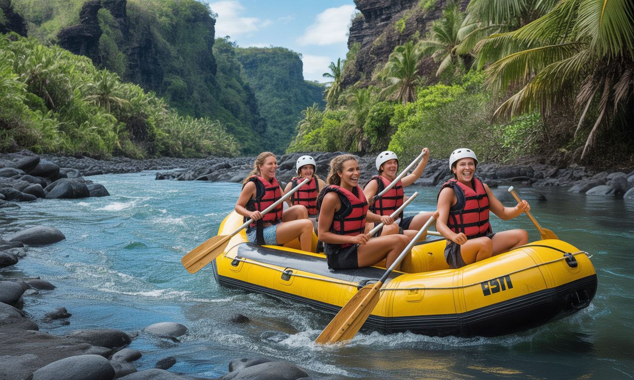 découvrez le rafting à la réunion ! profitez d'aventures inoubliables en rivière avec nos descentes encadrées, adaptées à tous les niveaux. sensations fortes garanties dans un cadre naturel exceptionnel.