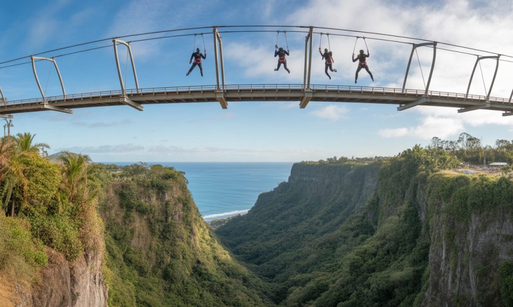 découvrez verti'kal jump réunion : vivez l’adrénaline avec le saut à l’élastique et le skywalk au cœur de la réunion. sensations fortes et souvenirs inoubliables garantis !